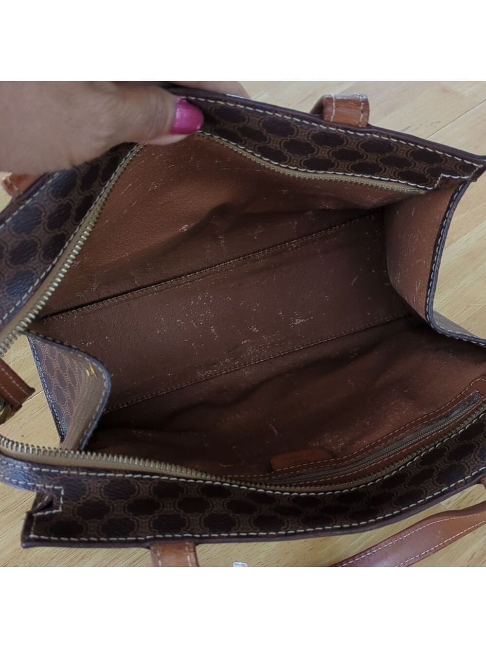 Vintage Celine Macadam Authentic Brown Classic Tote - Picture 10 of 14